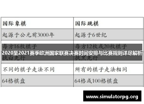 2020至2021赛季欧洲国家联赛决赛时间安排与比赛规则详尽解析