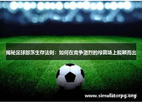 揭秘足球部落生存法则：如何在竞争激烈的绿茵场上脱颖而出